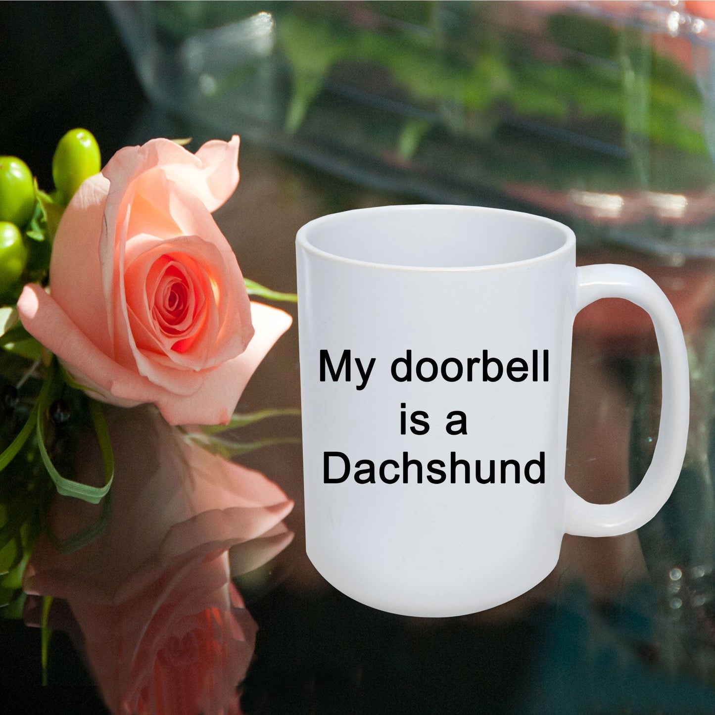 Funny Dachshund Coffee Mug - My Doorbell is a Dachshund