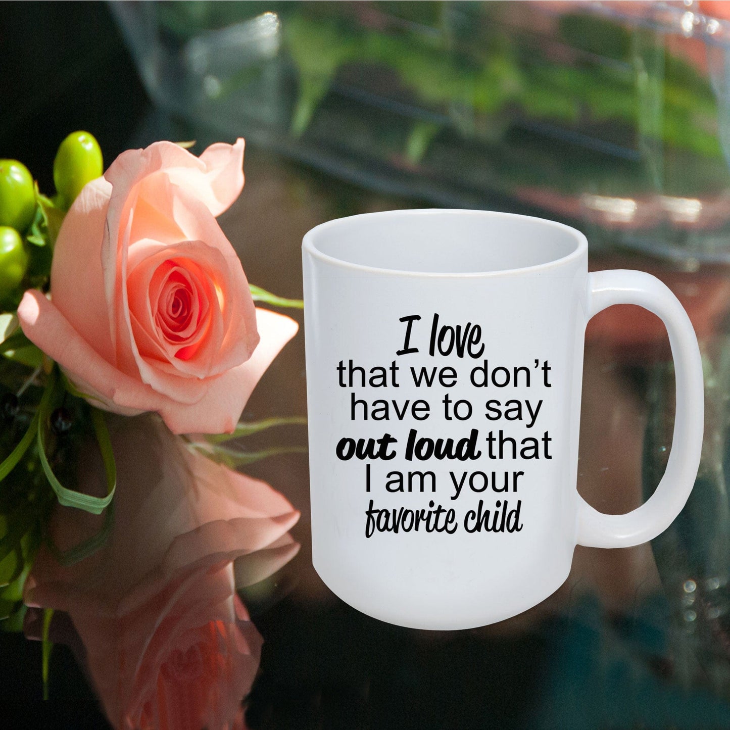 Favorite Child to Mother or Father Mug - Perfect Gift for Mother's Day or Father's Day