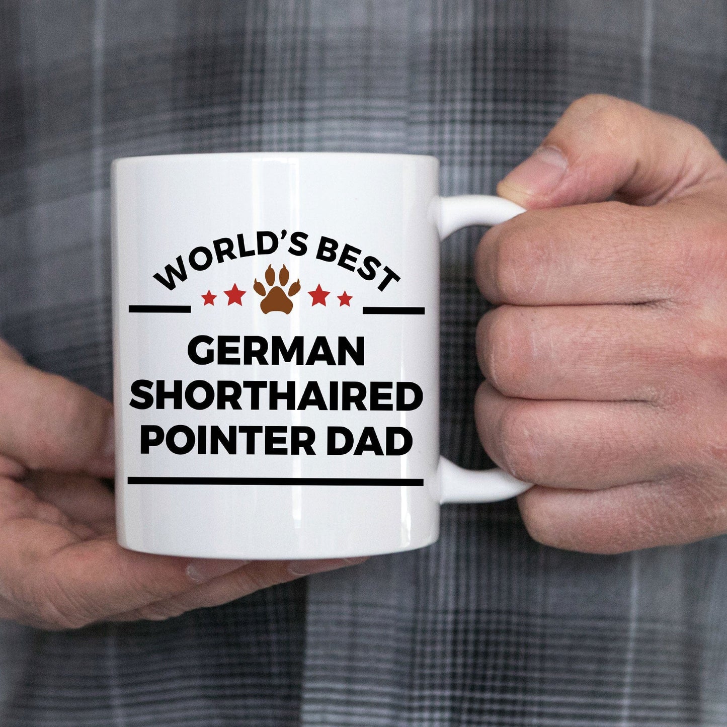 German Shorthaired Pointer Dog Lover Gift World's Best Dad Birthday Father's Day Ceramic Coffee Mug