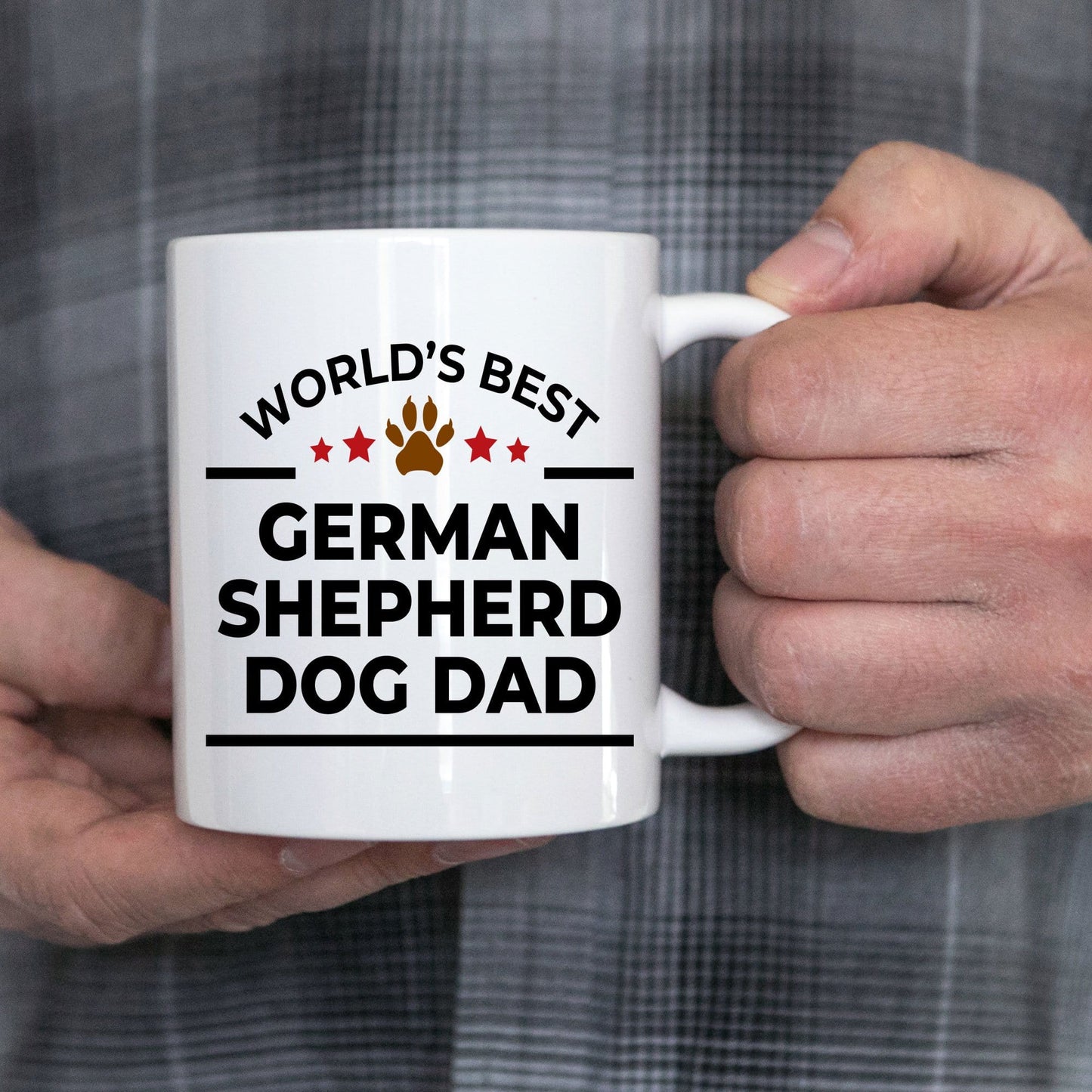 World's Best German Shepherd Dog Dad White Ceramic Mug