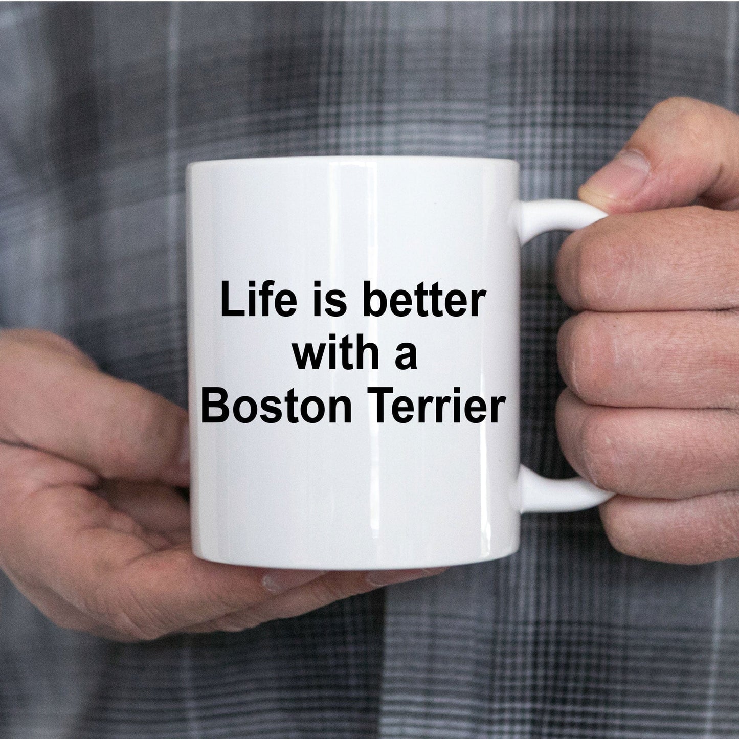 Boston Terrier Dog Lover Gift - Life is Better Ceramic Coffee Mug