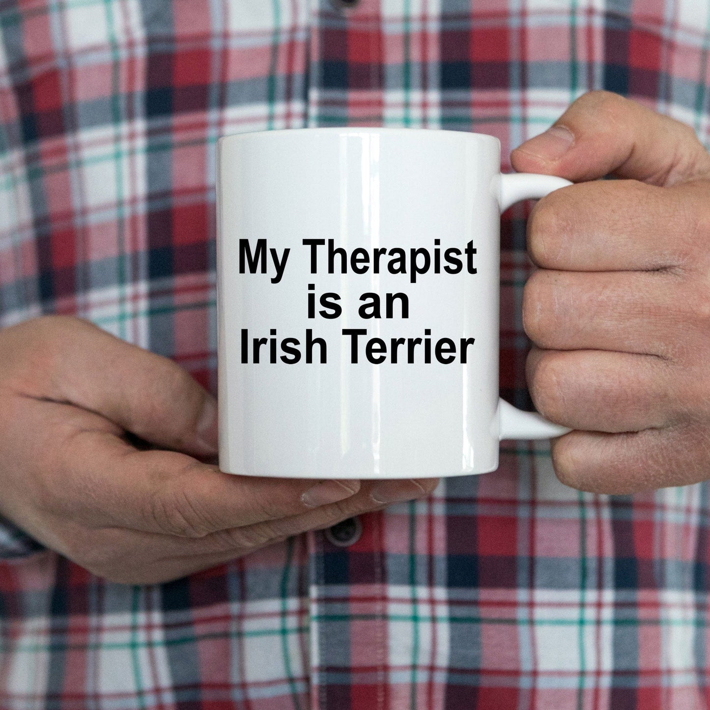 Irish Terrier Dog Owner Lover Funny Gift Therapist White Ceramic Coffee Mug