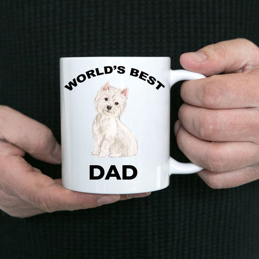 West Highland Terrier Best Dad Coffee Mug