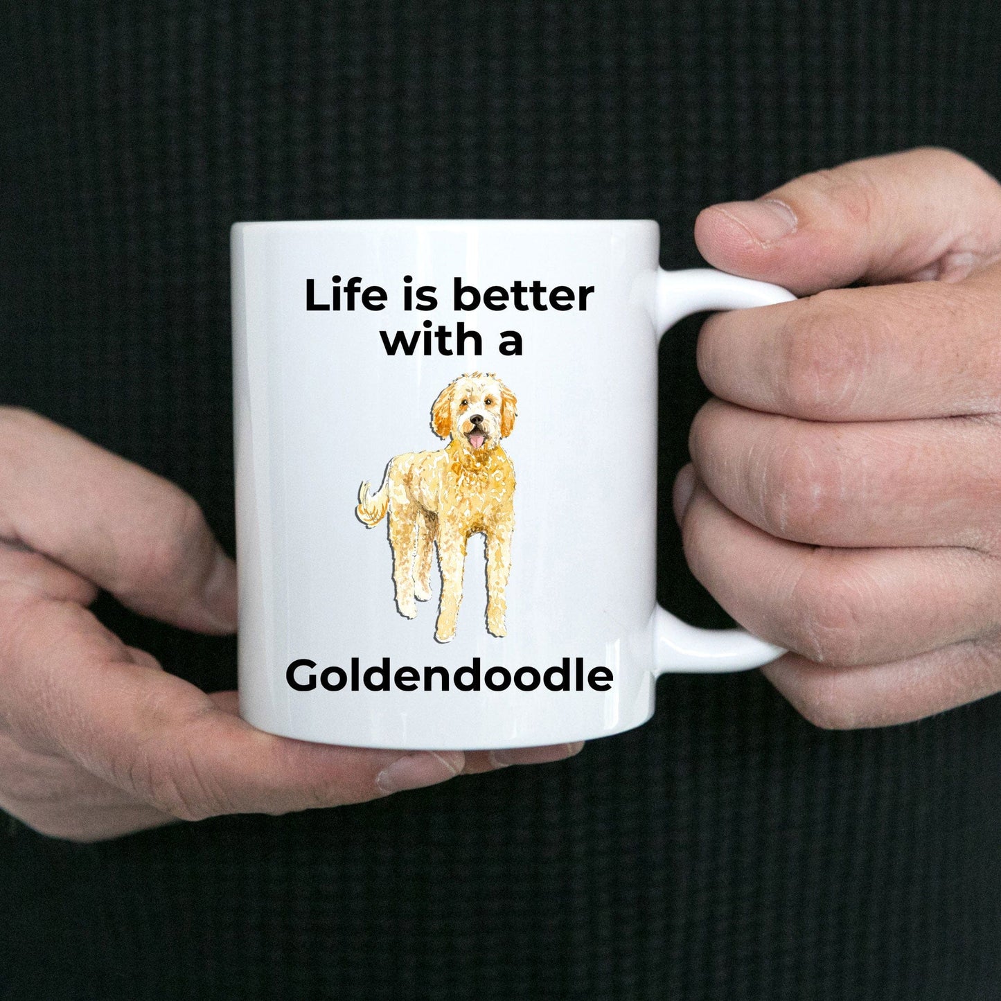 Goldendoodle Dog Coffee Mug - Life is Better