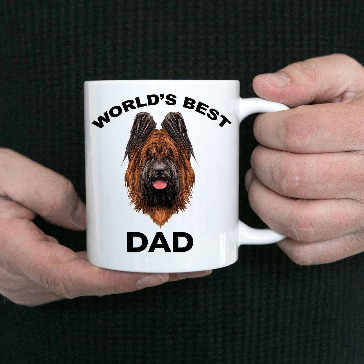 Briard Best Dog Dad Coffee Mug