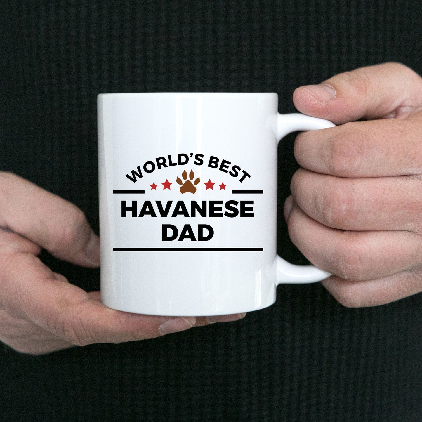 Havanese Dog Lover Gift World's Best Dad Birthday Father's Day Ceramic Coffee Mug