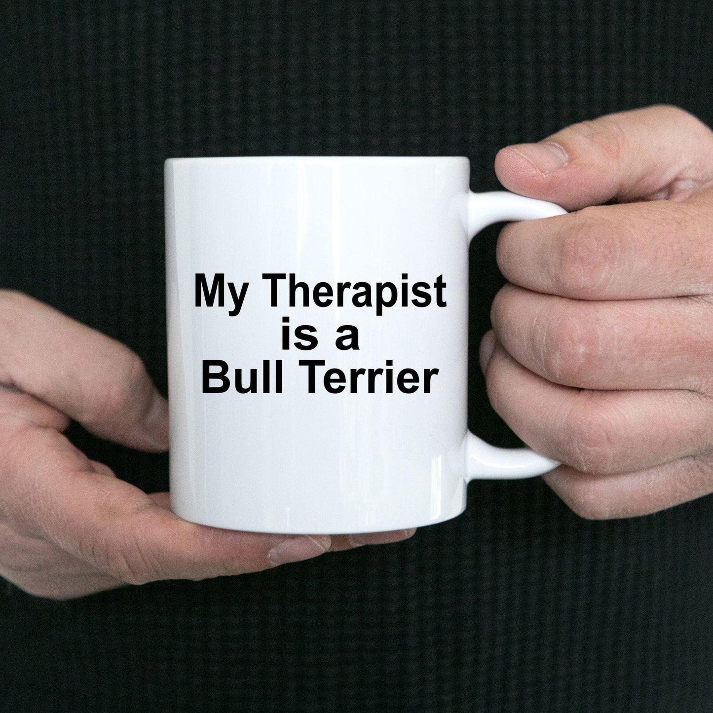 Bull Terrier Dog Owner Lover Funny Gift Therapist White Ceramic Coffee Mug