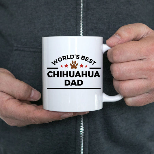World's Best Chihuahua Dad Ceramic Mug -Great Gift for Dog Lovers