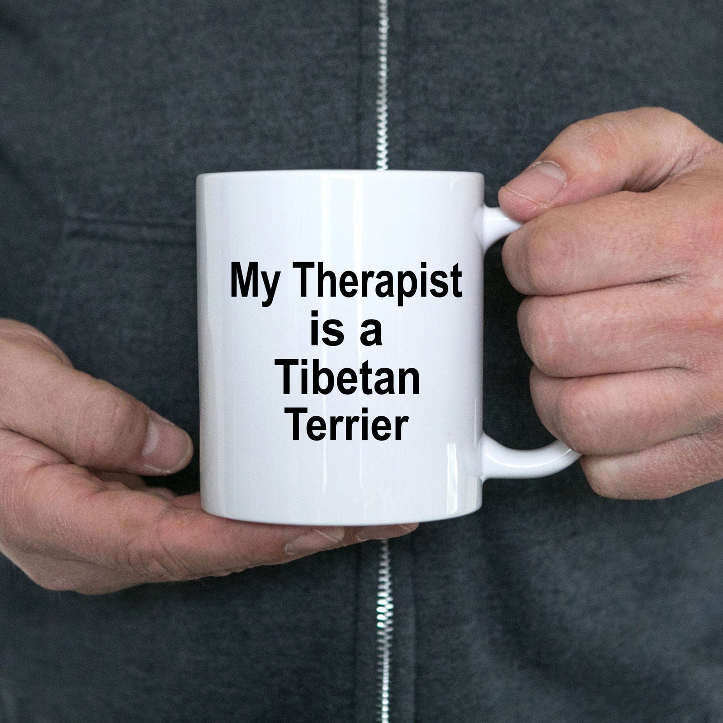 Tibetan Terrier Dog Owner Lover Funny Gift Therapist White Ceramic Coffee Mug