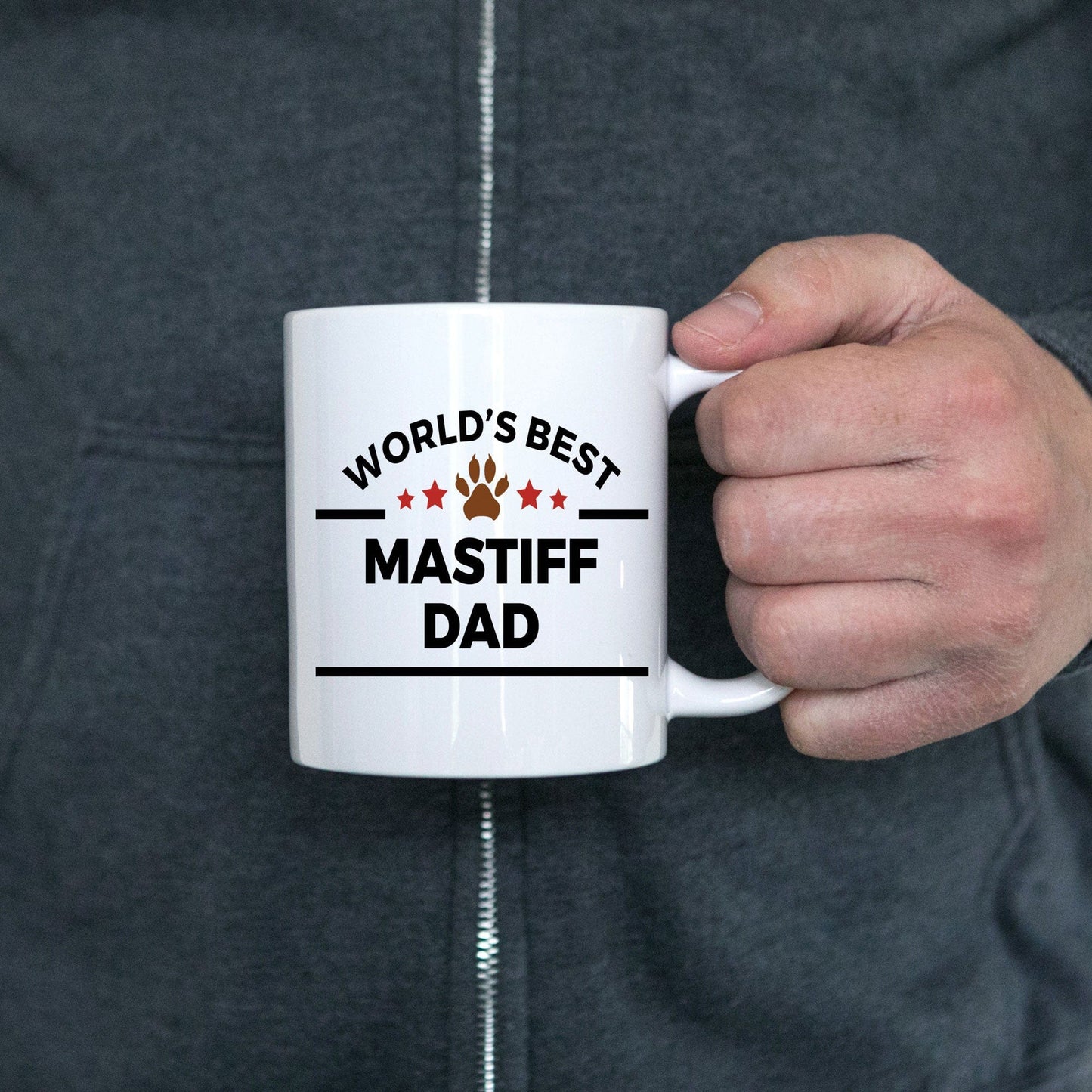 Mastiff Dog Lover Mug Gift World's Best Dad Coffee Cup Birthday Father's Day