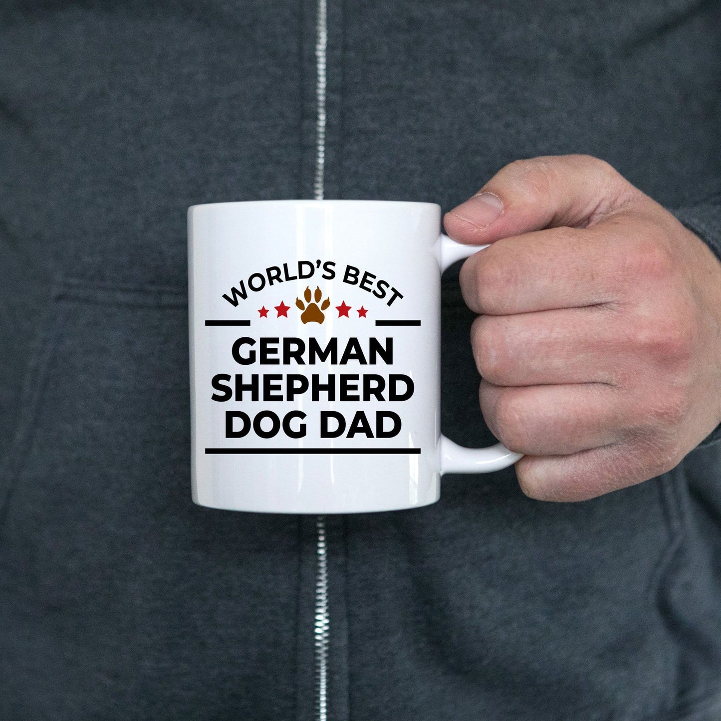 World's Best German Shepherd Dog Dad White Ceramic Mug