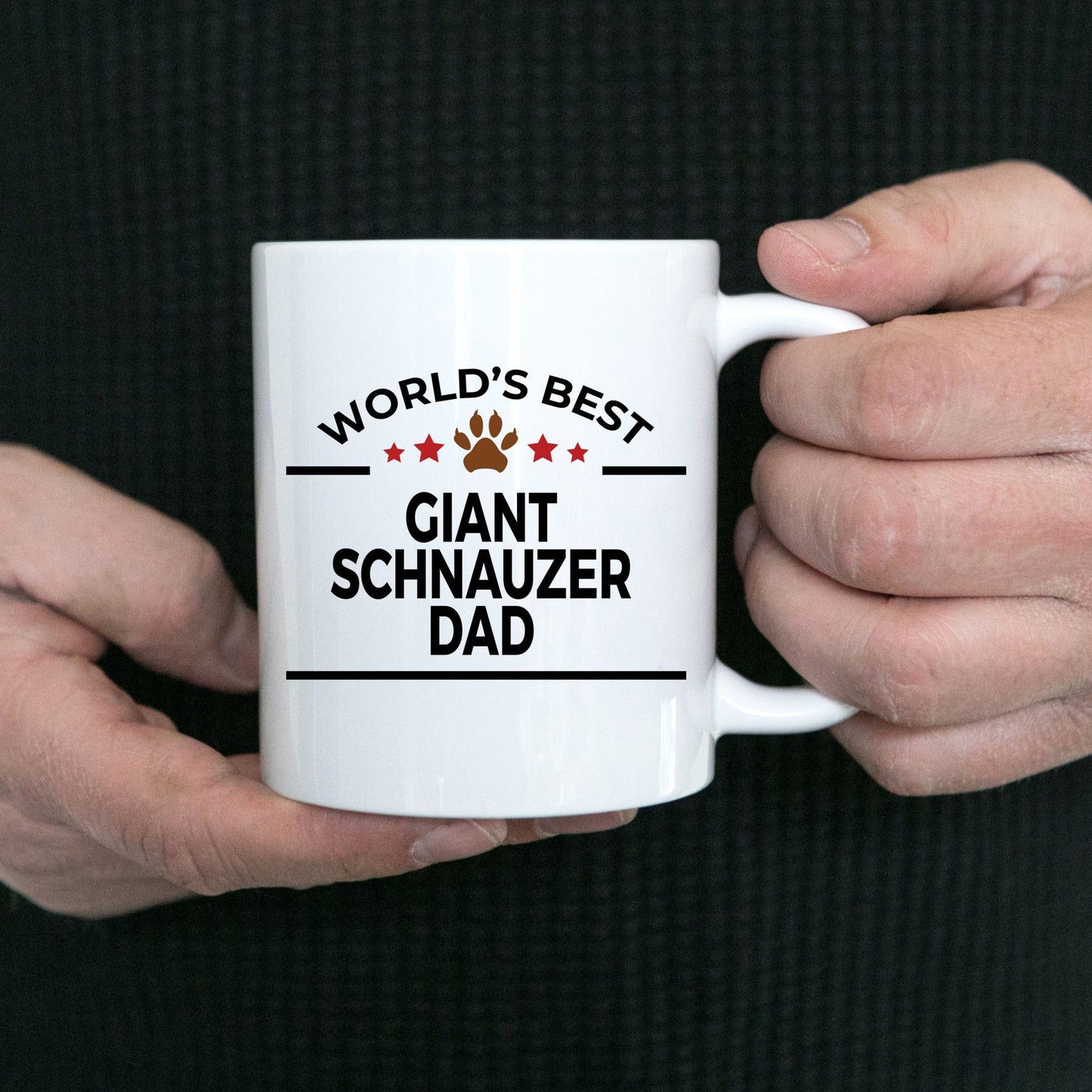 Giant Schnauzer Dog Lover Gift World's Best Dad Birthday Father's Day White Ceramic Coffee Mug