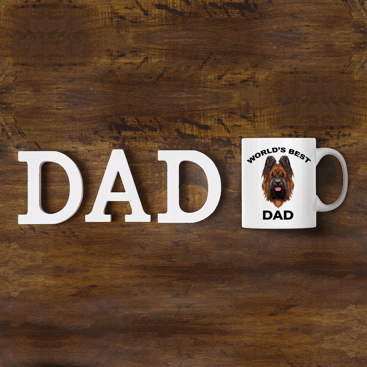 Briard Best Dog Dad Coffee Mug