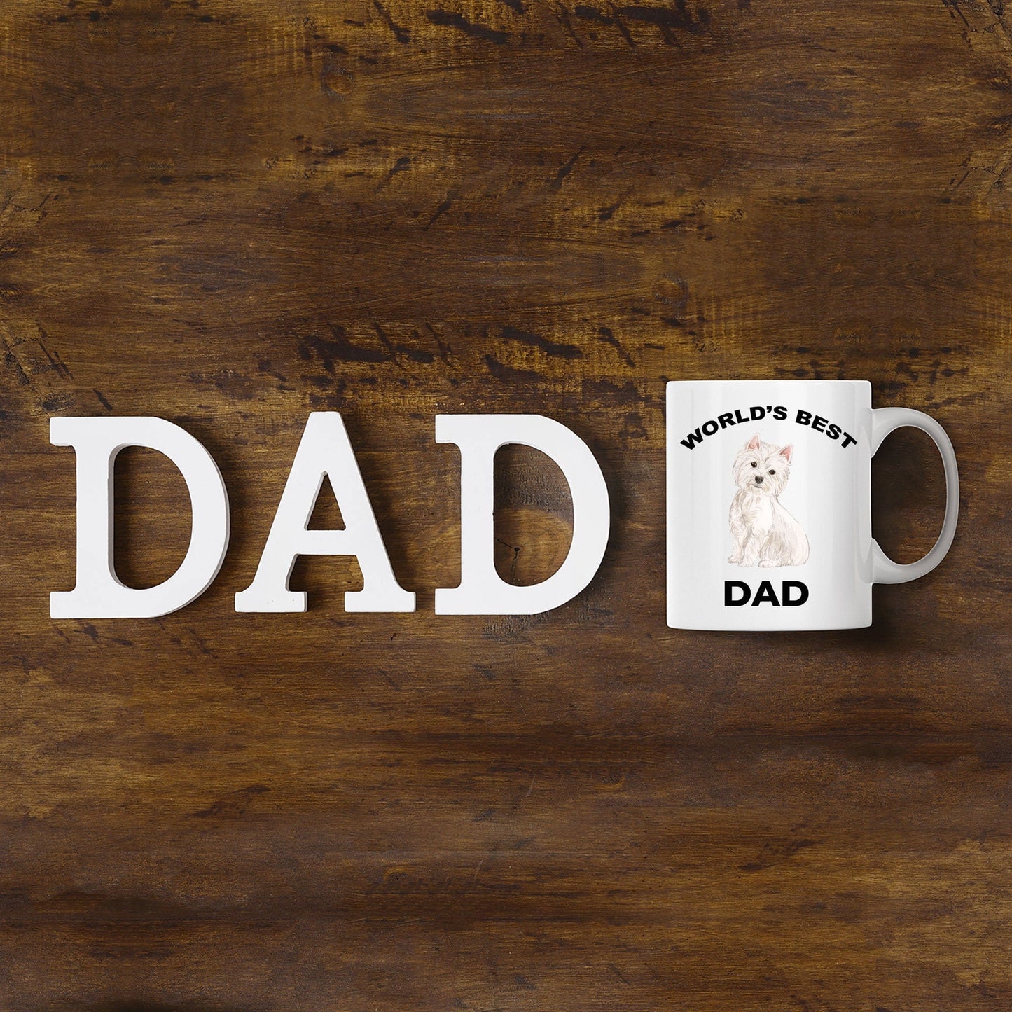 West Highland Terrier Best Dad Coffee Mug