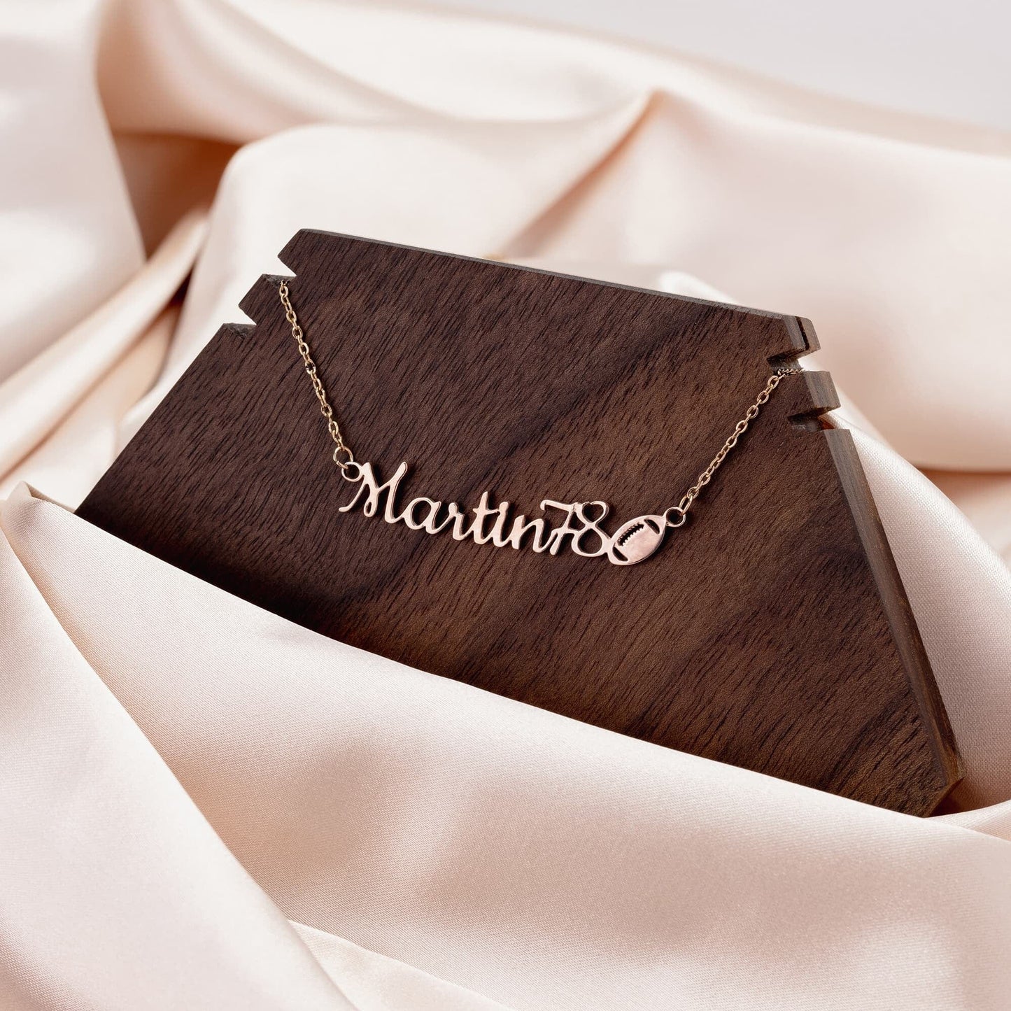 Football Personalized Name Necklacee