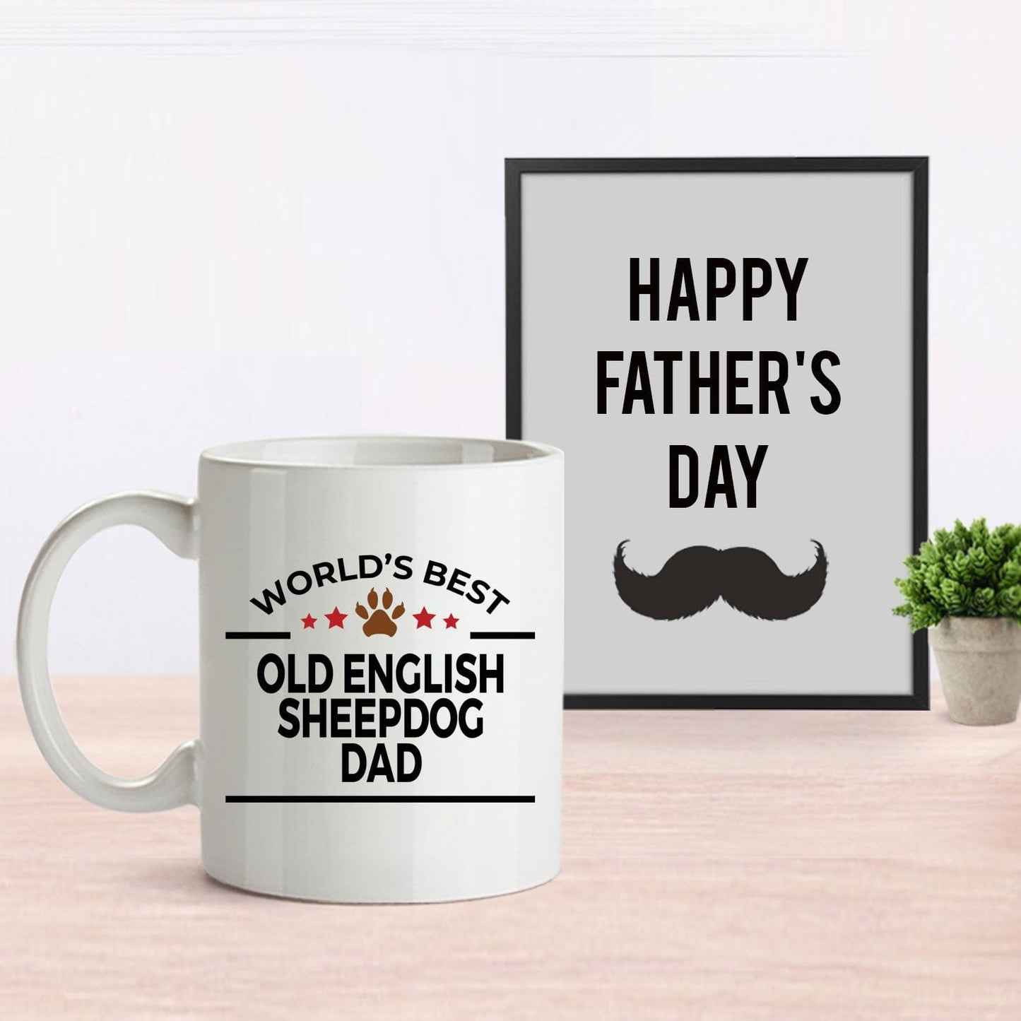 Old English Sheepdog Dog Dad Coffee Mug