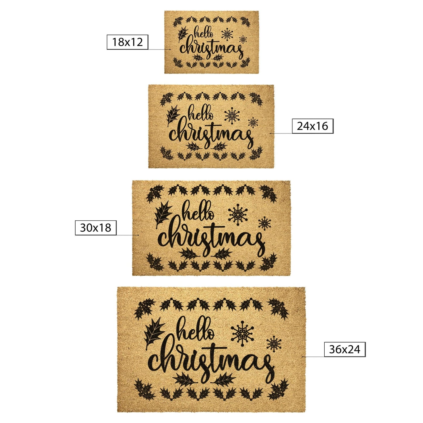 Hello Christmas Outdoor Mat