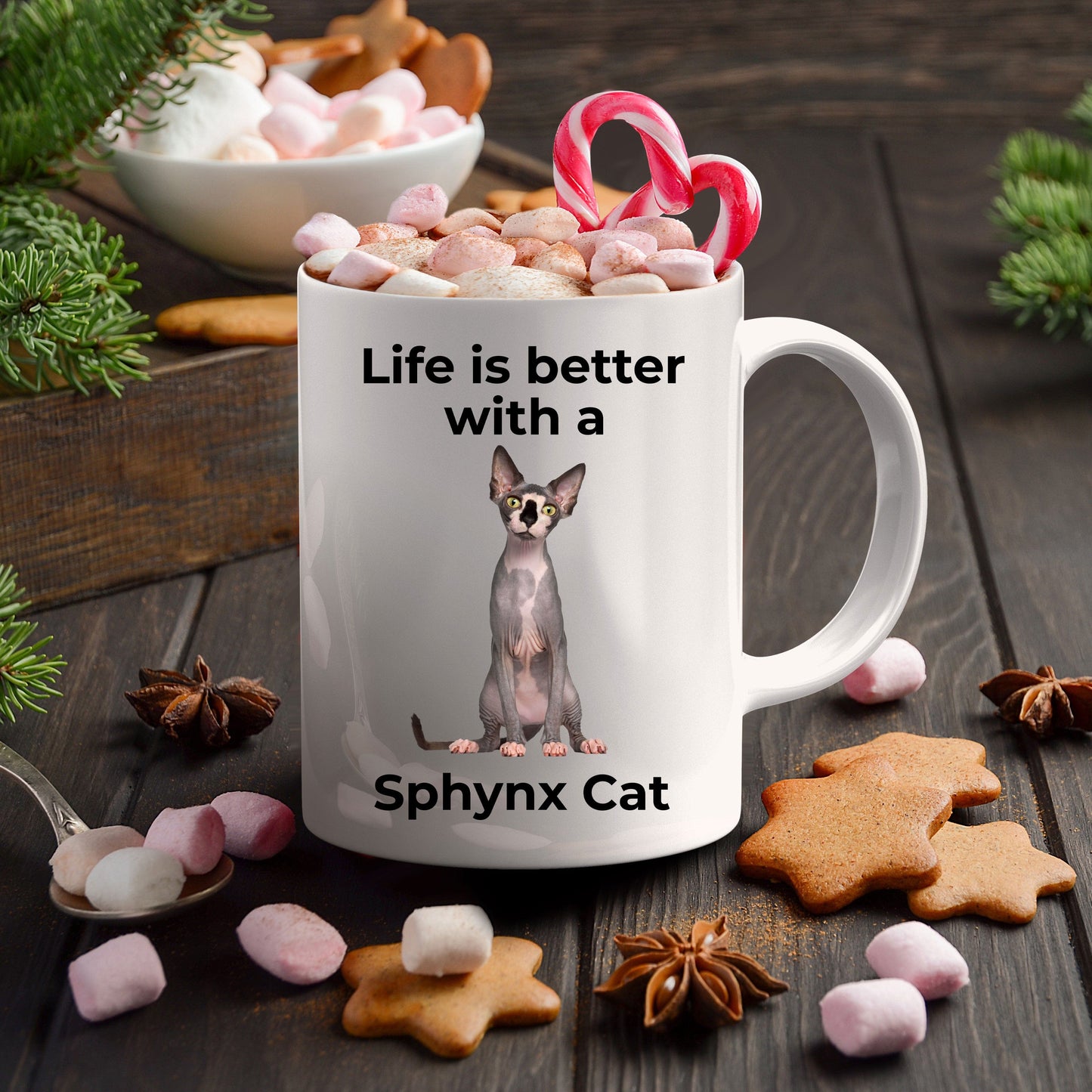 Sphynx Cat Coffee Mug - Life is Better