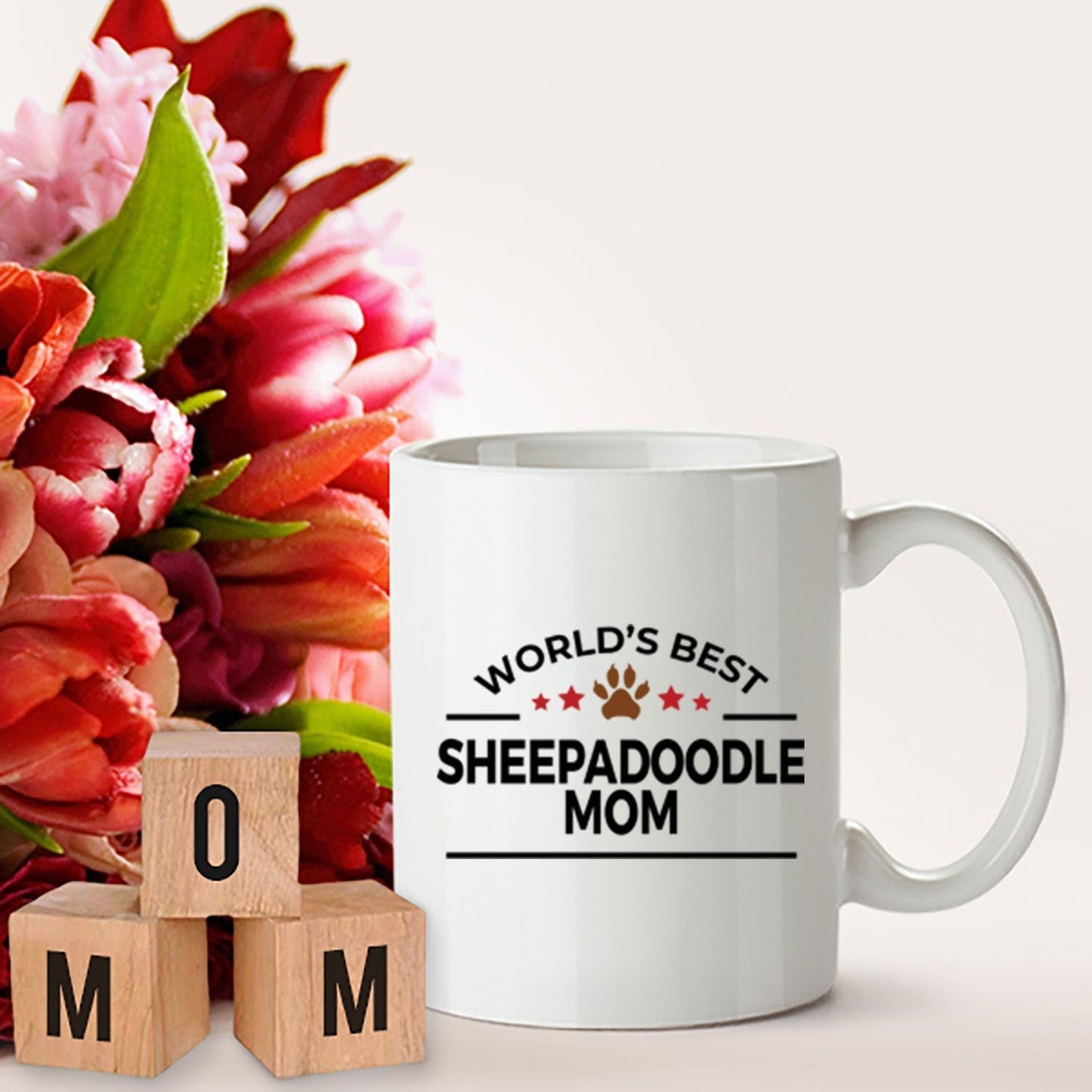 Sheepadoodle Dog Mom Coffee Mug