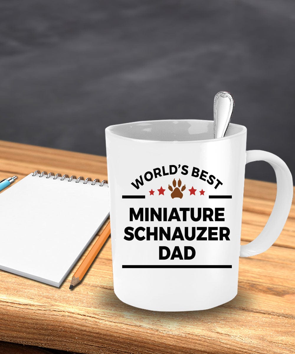 Miniature Schnauzer Ceramic Coffee Mug World's Best Dad Dog Lover Gift