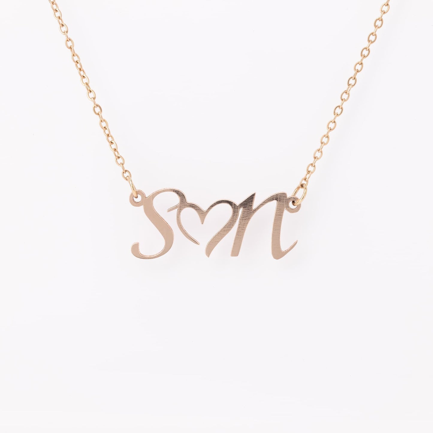 Personalized Double Initial Heart Necklace