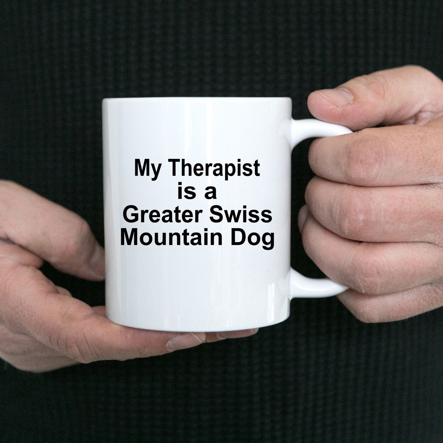 Greater Swiss Mountain Dog Owner Lover Funny Gift Therapist White Ceramic Coffee Mug