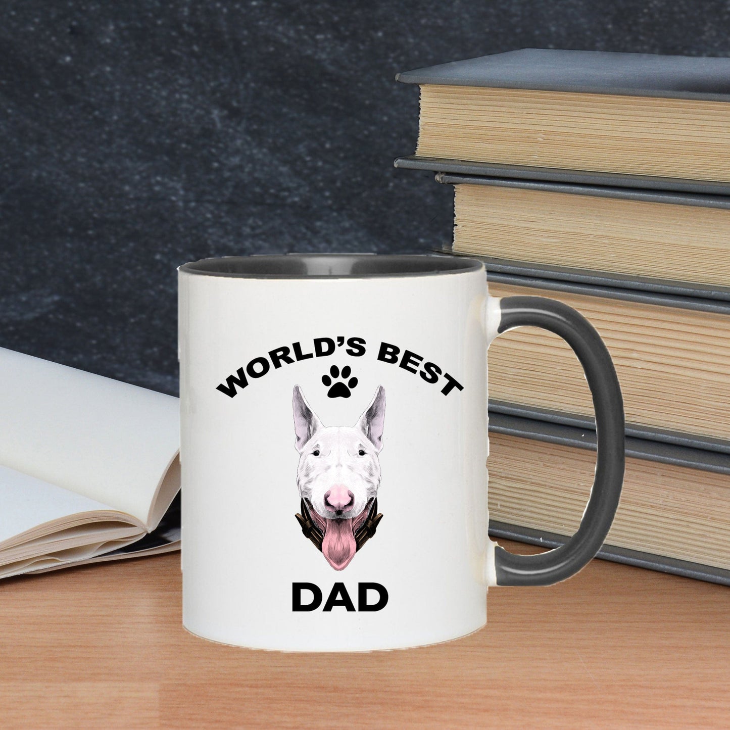 Bull Terrier Best Dad Two-tone coffee mugs