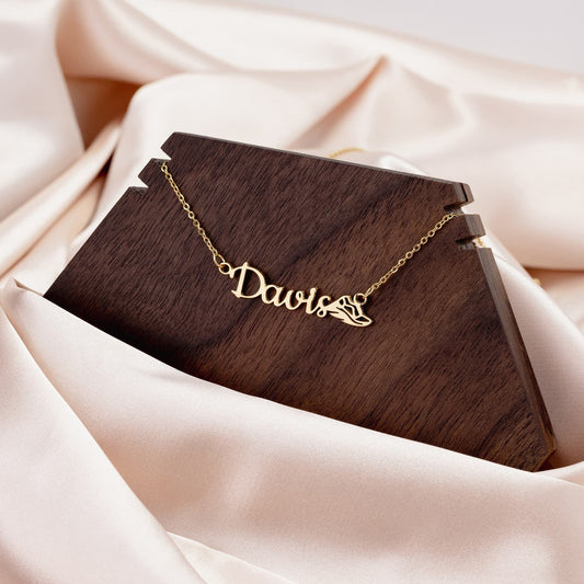 Track Personalized Name Necklace