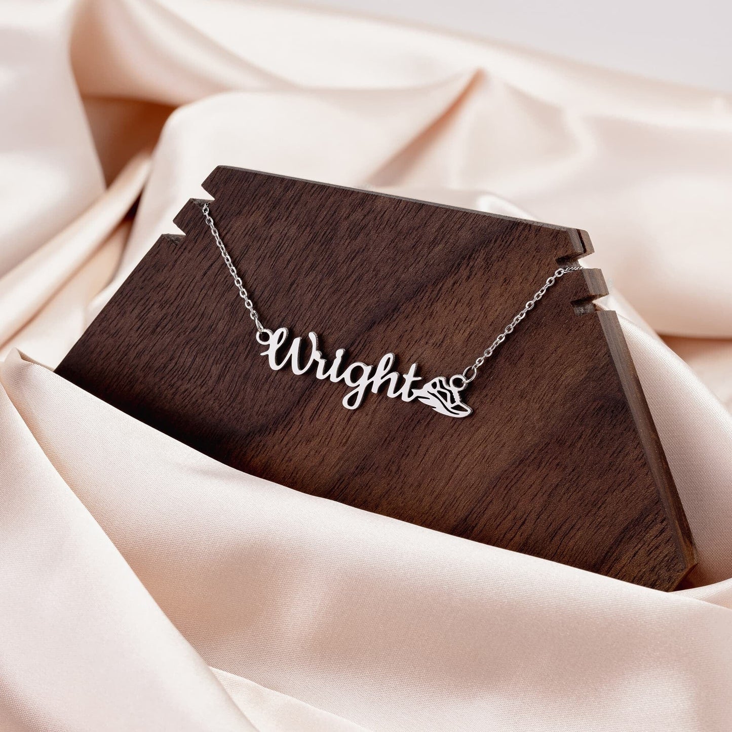 Track Personalized Name Necklace