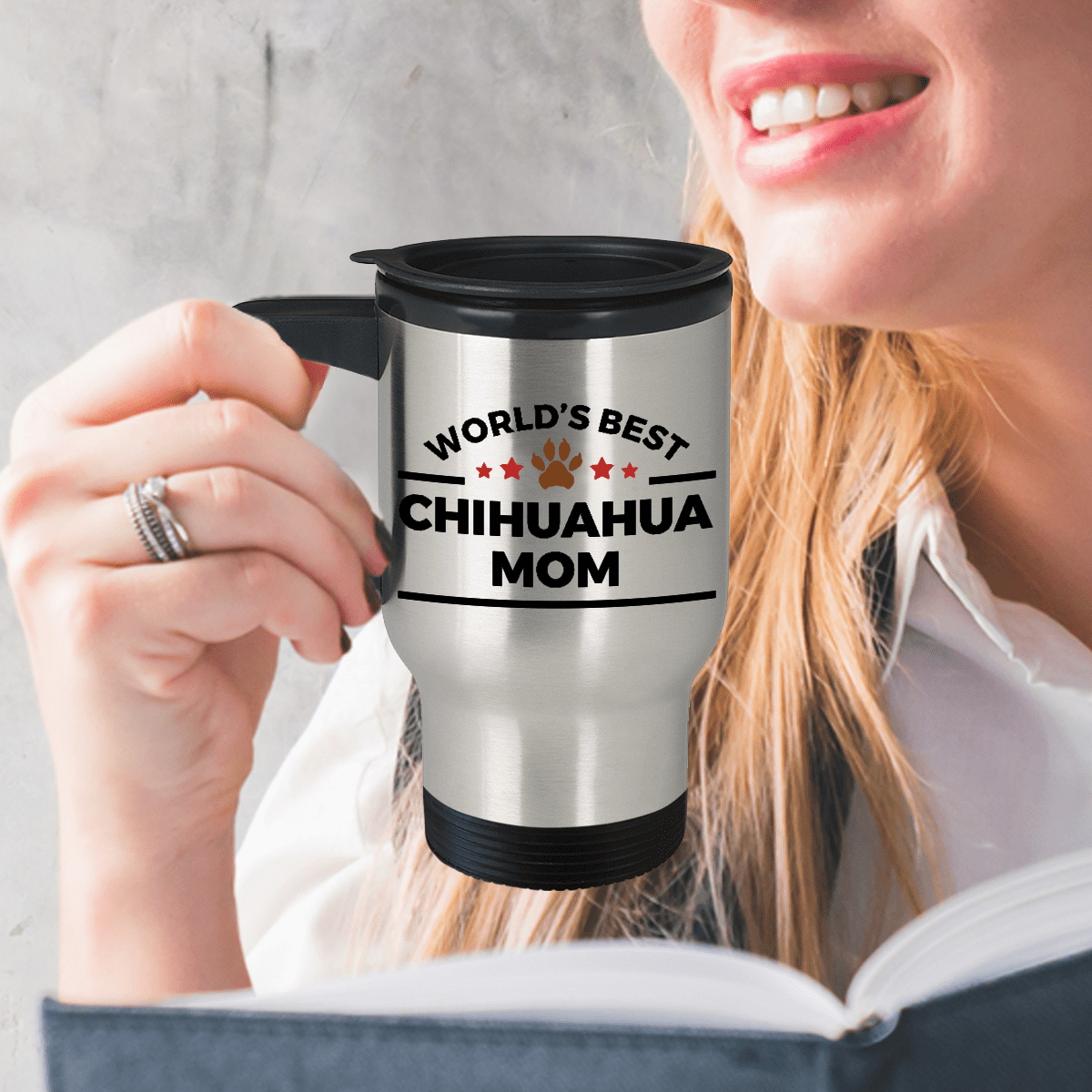 Chihuahua Dog Mom Travel Coffee Mug