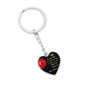 Engraved Heart Keychain Pendant Gift for Wife