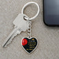 Engraved Heart Keychain Pendant Gift for Wife