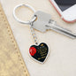 Engraved Heart Keychain Pendant Gift for Wife