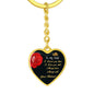 Engraved Heart Keychain Pendant Gift for Wife