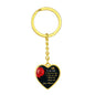Engraved Heart Keychain Pendant Gift for Wife
