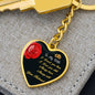 Engraved Heart Keychain Pendant Gift for Wife