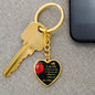 Engraved Heart Keychain Pendant Gift for Wife