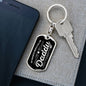 Gift for Father Military Style Dog Tag Key Chain Personalized