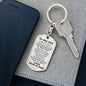 Gift for Son from Mom and Dad Personalized Military Style Dog Tag Pendant Keychain