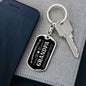 Grandfather Military Style Dog Tag Pendant Key Chain Engraved
