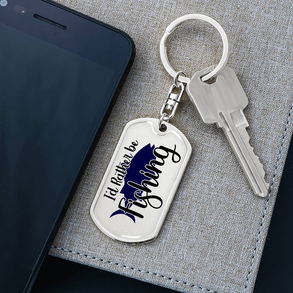 Fisherman Personalized Engraved Keychain