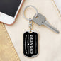 Grandfather Military Style Dog Tag Pendant Key Chain Engraved