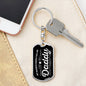 Gift for Father Military Style Dog Tag Key Chain Personalized