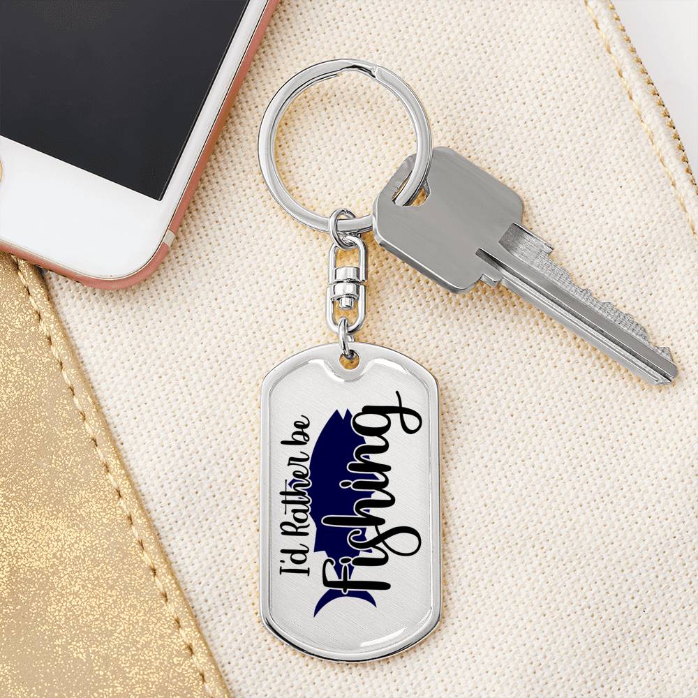 Fisherman Personalized Engraved Keychain