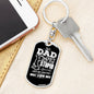 Funny Gift For Dad Military Style Dog Tag Personalized Key Chain