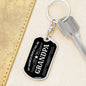 Grandfather Military Style Dog Tag Pendant Key Chain Engraved