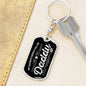 Gift for Father Military Style Dog Tag Key Chain Personalized