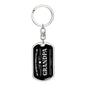 Grandfather Military Style Dog Tag Pendant Key Chain Engraved