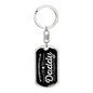 Gift for Father Military Style Dog Tag Key Chain Personalized