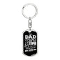 Funny Gift For Dad Military Style Dog Tag Personalized Key Chain